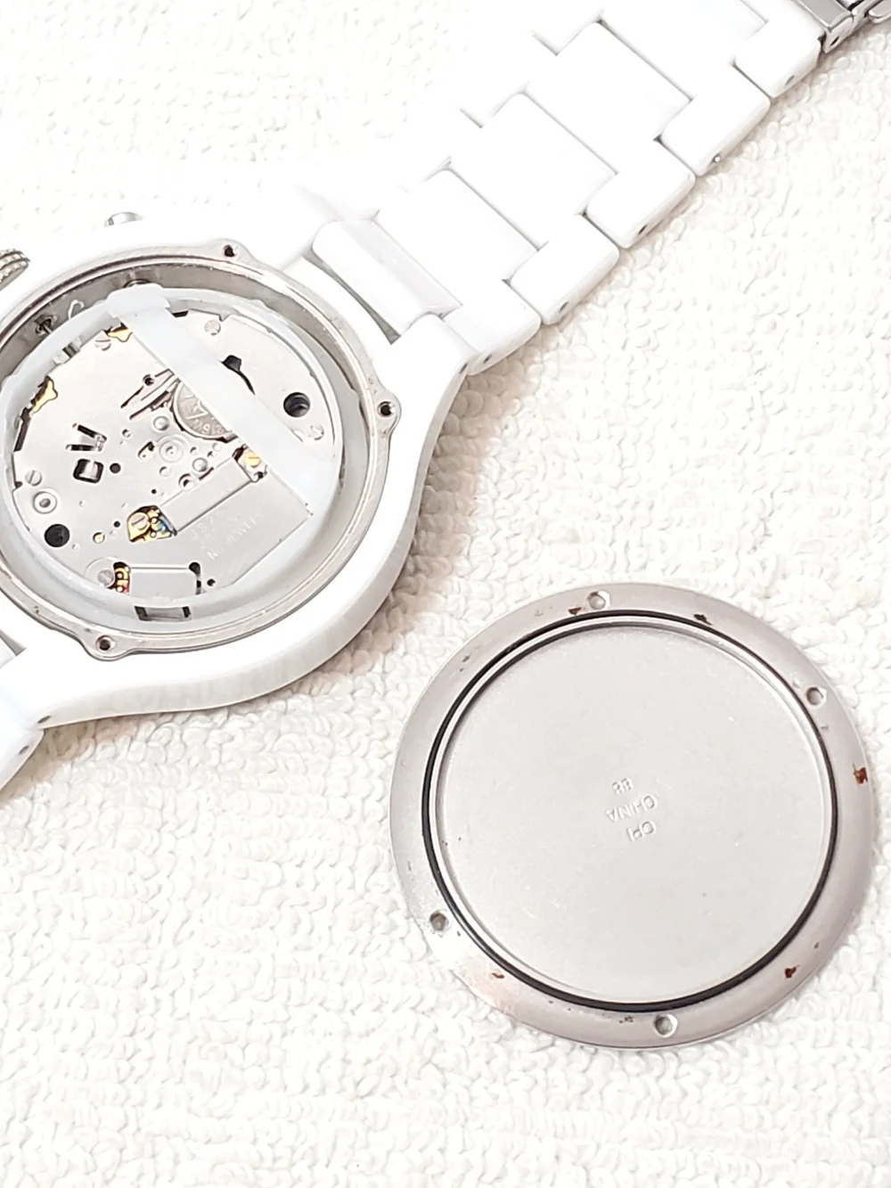 DKNY Ceramic Chronograph Women's White Date Quartz Watch Vintage